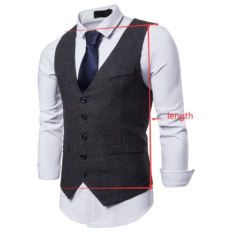 Fashion Suit Formal Dress Vest Colete Masculino Herringbone Gilet Fitness Sleeveless Jacket Wedding Waistcoat Men XXL 220702