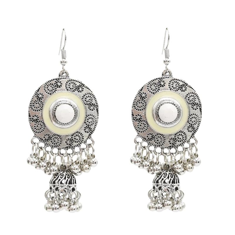 Dangle & Chandelier Vintage Jhumka Earrings For Women Silver Metal Round Bell Tassel Drop Afghanistan Ethnic Jewelry Accessories
Dangle & Chandelier Vintage Jhumka Earrings For Women Silver Metal Round Bell Tassel Drop Afghanistan Ethnic Jewelry Accessories
