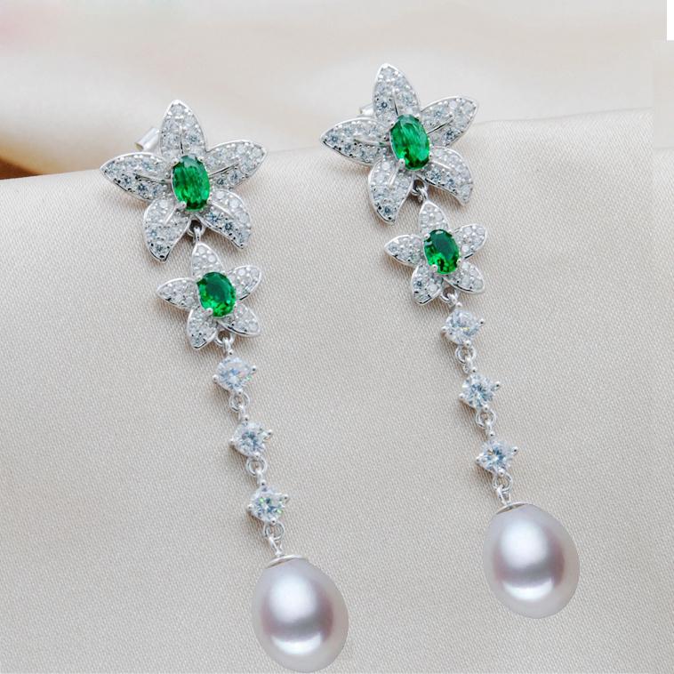 Dangle & Chandelier MeiBaPJ Natural PearlLong Flower Drop Earrings Real 925 Sterling Silver Fine Charm Wedding Jewelry For WomenDangle
Dangle & Chandelier MeiBaPJ Natural PearlLong Flower Drop Earrings Real 925 Sterling Silver Fine Charm Wedding Jewelry For WomenDangle