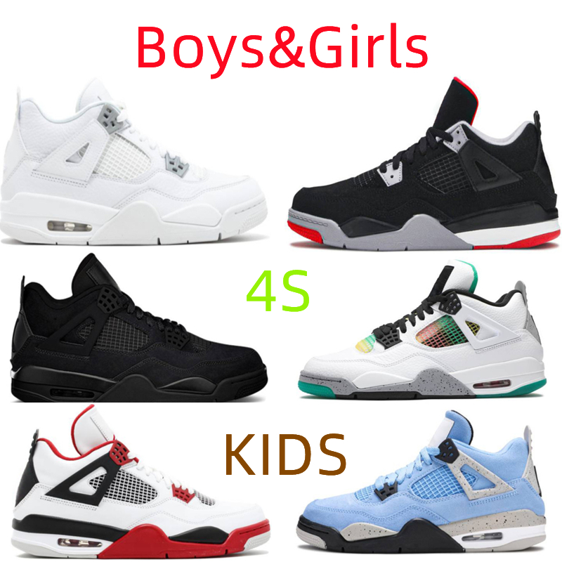 2022 Superior Quality 4S Children Sneaker Basketball Shoes University Blue Black Cat Grey Cement Hyper Royal Boy Girl Gradeschool Outdoor Trainers Sneakers Bred, Box
2022 Superior Quality 4S Children Sneaker Basketball Shoes University Blue Black Cat Grey Cement Hyper Royal Boy Girl Gradeschool Outdoor Trainers Sneakers Bred, Box