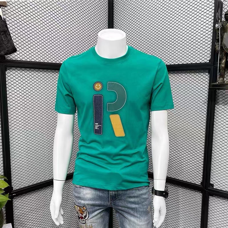 2022 Summer New Men's T-Shirts Mercerized Cotton R-Printing Design Short Sleeve Round Neck Half Sleeve Tees Green White Black M-4XL
2022 Summer New Men's T-Shirts Mercerized Cotton R-Printing Design Short Sleeve Round Neck Half Sleeve Tees Green White Black M-4XL