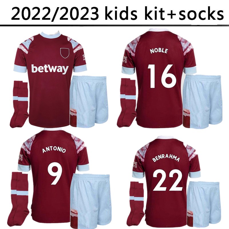22 23 West Hams kids kit socks BOWEN RICE Soccer Jerseys United BENRAHMA LANZINI ANTONIO YARMOLENKO NOBLE FORNALS DAWSON Vlasic SOUCEK 2022 Jersey Football Shirt
22 23 West Hams kids kit socks BOWEN RICE Soccer Jerseys United BENRAHMA LANZINI ANTONIO YARMOLENKO NOBLE FORNALS DAWSON Vlasic SOUCEK 2022 Jersey Football Shirt