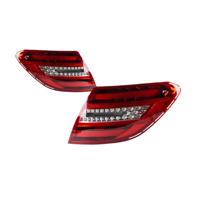Car Tail Lights For W204 C200 2007-2014 C300 C260 LED Dynamic Turn Signal Lights Brake Reversing Taillights
