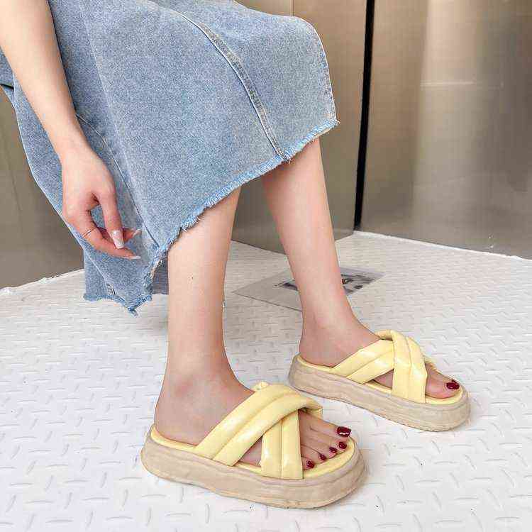 2022 Leather Flat Roman Shoes Women New Summer All-Match Cross Strap Sandals Female Ins Style Women's Sandals Y220412