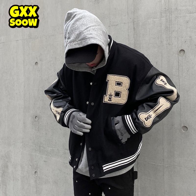 Men's Jackets Hip Hop Furry Bone Patchwork College Mens Harajuku Casual Bomber Varsity Jacket Women Baseball Coats Unisex WQ573Men's, Black
Men's Jackets Hip Hop Furry Bone Patchwork College Mens Harajuku Casual Bomber Varsity Jacket Women Baseball Coats Unisex WQ573Men's, Black