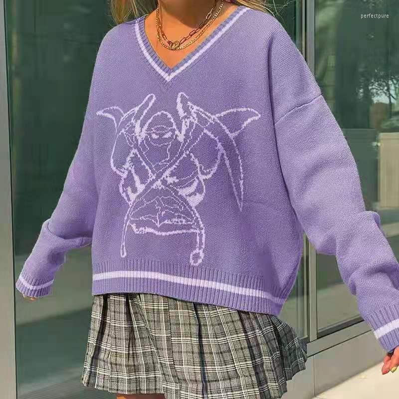 Women's Sweaters Black Style European And N College Personality Pattern Loose V-Neck Qullover Young Fashion Student Women'S Casual SweaW
Women's Sweaters Black Style European And N College Personality Pattern Loose V-Neck Qullover Young Fashion Student Women'S Casual SweaW