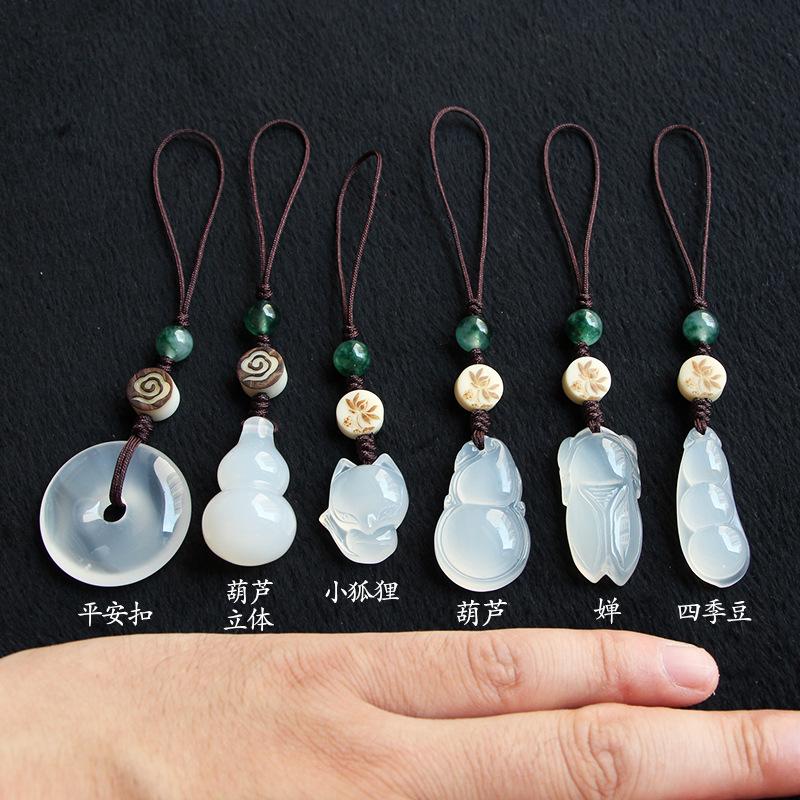 Keychains Natural Stone Cicada GourdPendant KeyChain Hand-carved Agates Lucky Amulet Keyring Gifts For Men And Women Luck GiftsKeychains Key
Keychains Natural Stone Cicada GourdPendant KeyChain Hand-carved Agates Lucky Amulet Keyring Gifts For Men And Women Luck GiftsKeychains Key