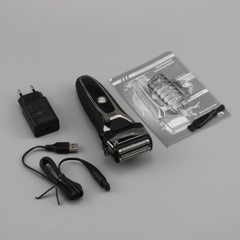 Pro male electric shaver beard foil electric razor for men rechargeable shaving machine body cleaning shaver head USB 220322