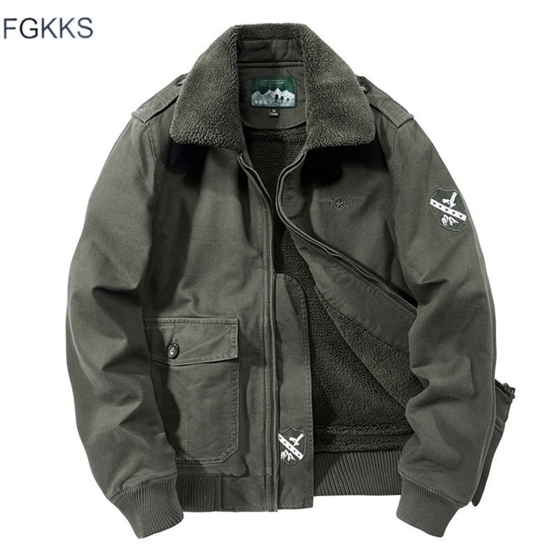 FGKKS Men High Quality Jacket Mens Military Style Solid Color Jacket Male Casual Brand Plus Velvet Thickening Jackets Coat 201116, Khaki
FGKKS Men High Quality Jacket Mens Military Style Solid Color Jacket Male Casual Brand Plus Velvet Thickening Jackets Coat 201116, Khaki