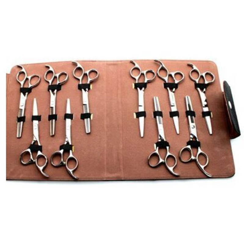 21x25cm put 10pcs Leather Hairdressing Tools Bags pet Scissor Case Waist Pack Pouch Holder Styling Accessories 220317