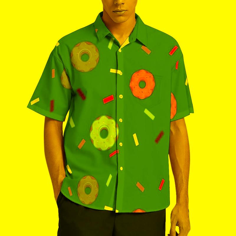 Men's Casual Shirts Rainbow Doughnut Hawaii Shirt Male Cute Food Print Blouses Short Sleeve Trending OversizedMen's, Style-2
Men's Casual Shirts Rainbow Doughnut Hawaii Shirt Male Cute Food Print Blouses Short Sleeve Trending OversizedMen's, Style-2