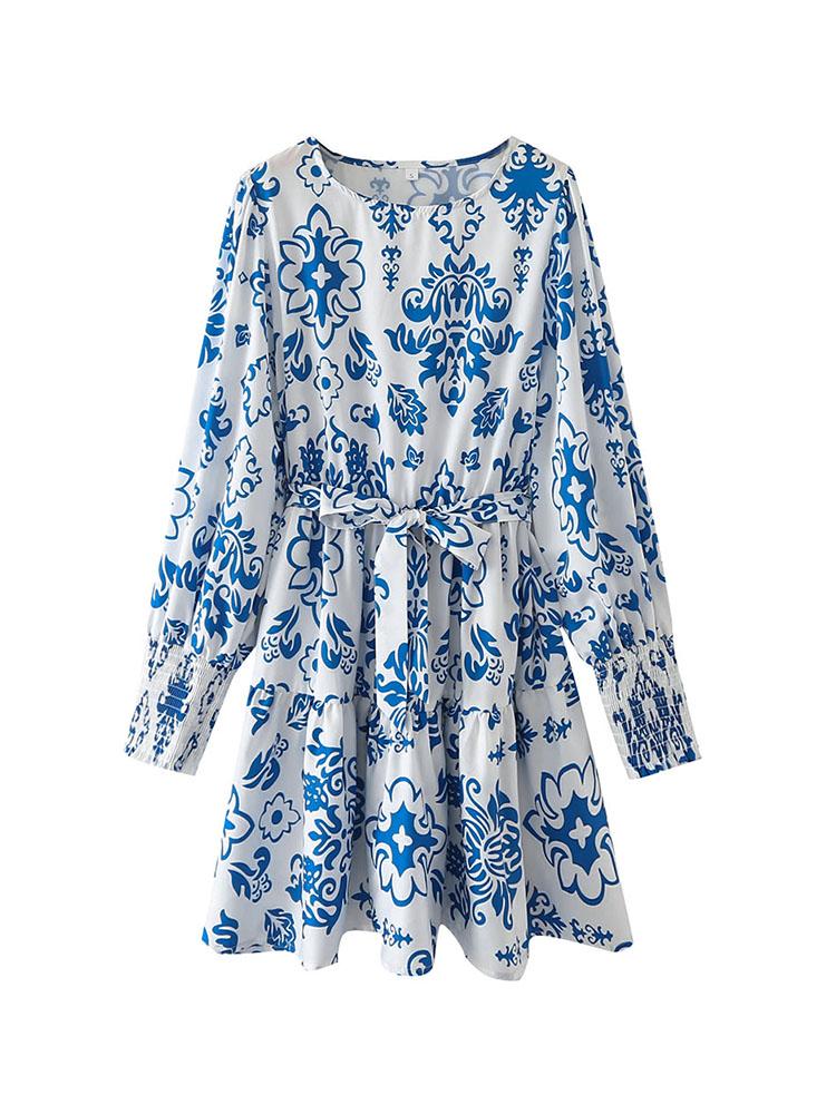 Casual Dresses Women Print 2022 Fashion O Neck Long Sleeves Belted Mini Ladies Chic DressesCasual, Multi
Casual Dresses Women Print 2022 Fashion O Neck Long Sleeves Belted Mini Ladies Chic DressesCasual, Multi