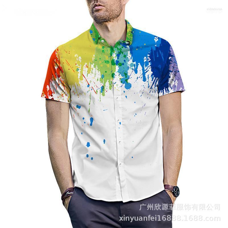 Men's Business Shirt Splash Printing Short Sleeve Hawaiian Beach Street Casual Shirts Eldd22, Flower
Men's Business Shirt Splash Printing Short Sleeve Hawaiian Beach Street Casual Shirts Eldd22, Flower