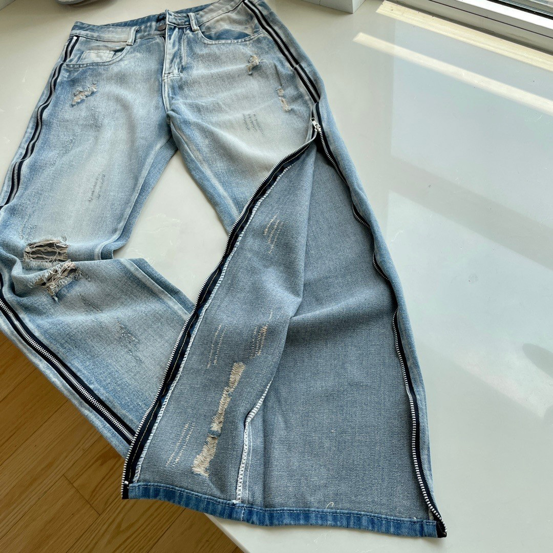 Men' jeans for men and women blue designer version France Paris zipper high quality loose hip-hop pants cotton letter pattern
Men' jeans for men and women blue designer version France Paris zipper high quality loose hip-hop pants cotton letter pattern