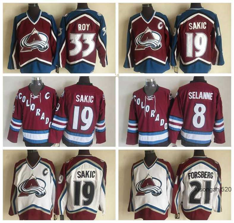 Stitched Colorado Vintage Hockey Avalanches Jerseys SAKIC Jersey 33 ROY FORSBERG 8 SELANNE 52 FOOTE 9 KARIYA CCM Retro nhl's Jerseys, White
Stitched Colorado Vintage Hockey Avalanches Jerseys SAKIC Jersey 33 ROY FORSBERG 8 SELANNE 52 FOOTE 9 KARIYA CCM Retro nhl's Jerseys, White