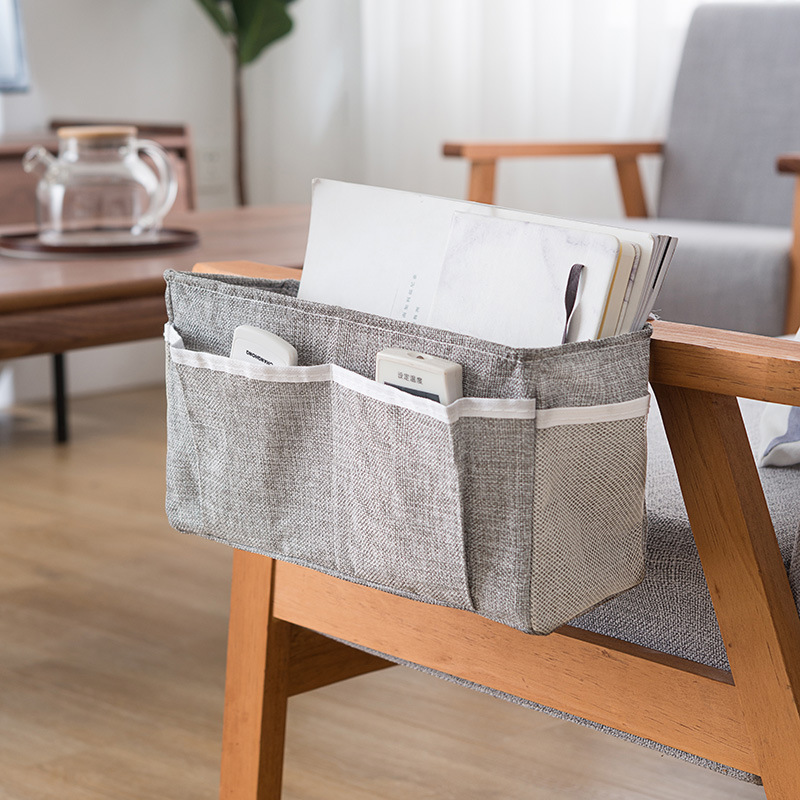 Canvas Baby Crib Organizer Bed Hanging Storage Bag For Baby Essentials Multipurpose Baby Bed Organizer Hanging Diaper Toy Tissue 220531