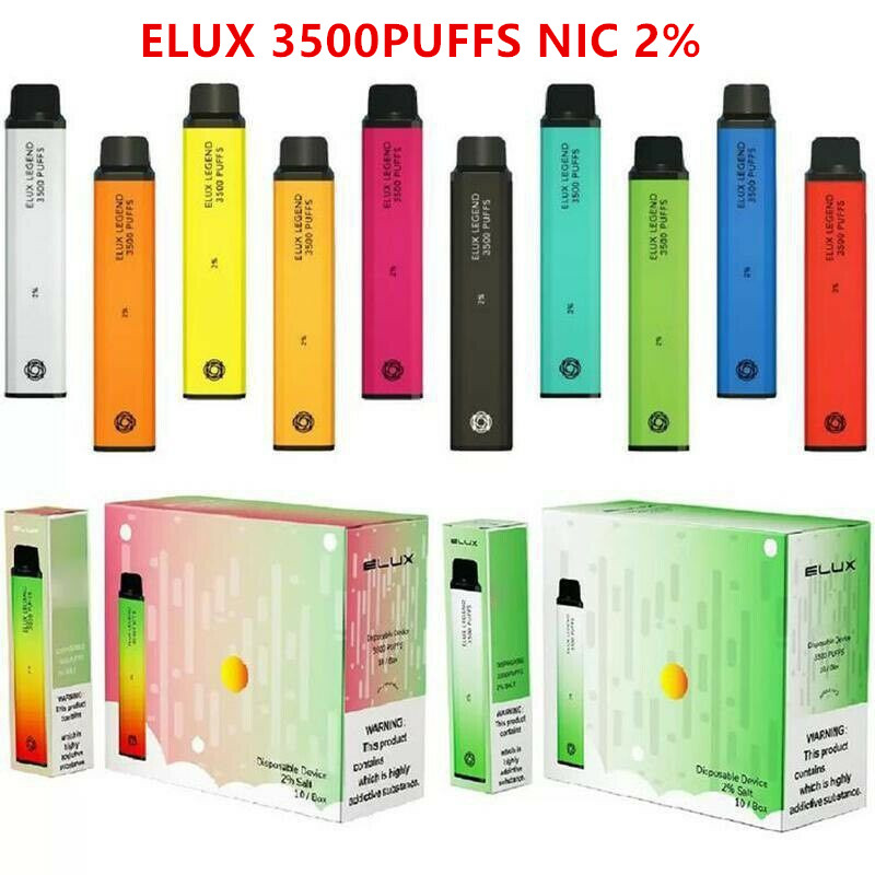 Elux Legend Disposable Vape E cigarette 3500 Puffs Vape Pen 1500mAh Battery Vaporizer Stick Vapor Kit 2% 10ml Pre Filled Cartridge Device
Elux Legend Disposable Vape E cigarette 3500 Puffs Vape Pen 1500mAh Battery Vaporizer Stick Vapor Kit 2% 10ml Pre Filled Cartridge Device