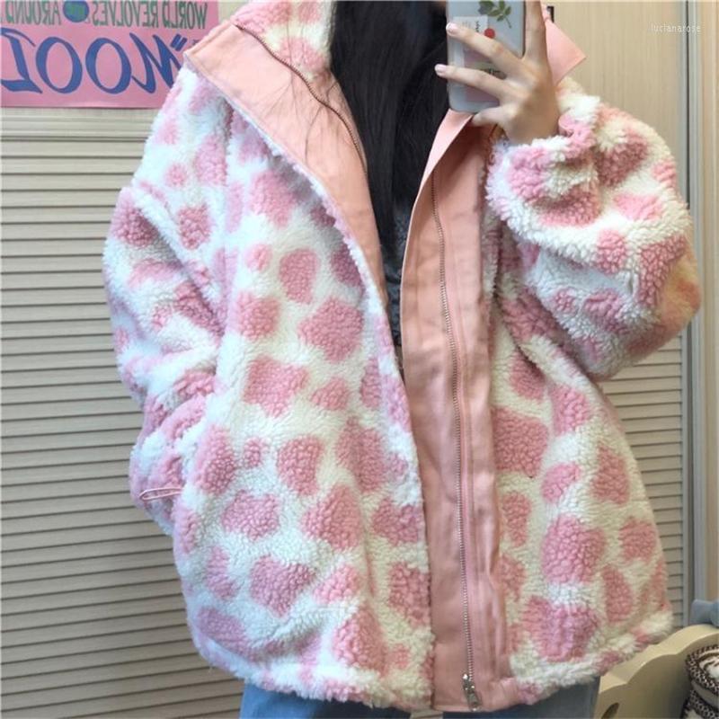 Women' Down & Parkas Winter Fleece Cotton Padded Jackets Streetwear Hip Hop Front Pockets Leopard Lamb Hair Double-sided Block Patchwork Th, Pink
Women' Down & Parkas Winter Fleece Cotton Padded Jackets Streetwear Hip Hop Front Pockets Leopard Lamb Hair Double-sided Block Patchwork Th, Pink
