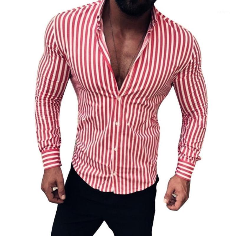 Shirts Men Casual Turn Down Collar Long Sleeve Vertical Stripes Slim Buttons Shirt Men's Clothing 2022, Red
Shirts Men Casual Turn Down Collar Long Sleeve Vertical Stripes Slim Buttons Shirt Men's Clothing 2022, Red
