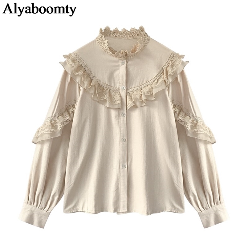 Japanese Lolita Style Autumn Spring Women Shirt Ruffled Collar Apricot Elegant Female Blusas Cute Kawaii Lantern Sleeve Blouse 220407, As the photo
Japanese Lolita Style Autumn Spring Women Shirt Ruffled Collar Apricot Elegant Female Blusas Cute Kawaii Lantern Sleeve Blouse 220407, As the photo