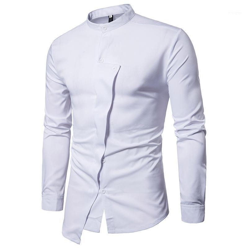 Men's Spring Stand Collar Solid Shirt Inregular Design Slim Fit Male Cotton Long Sleeve Shirts Casual, Hzhs100-black
Men's Spring Stand Collar Solid Shirt Inregular Design Slim Fit Male Cotton Long Sleeve Shirts Casual, Hzhs100-black