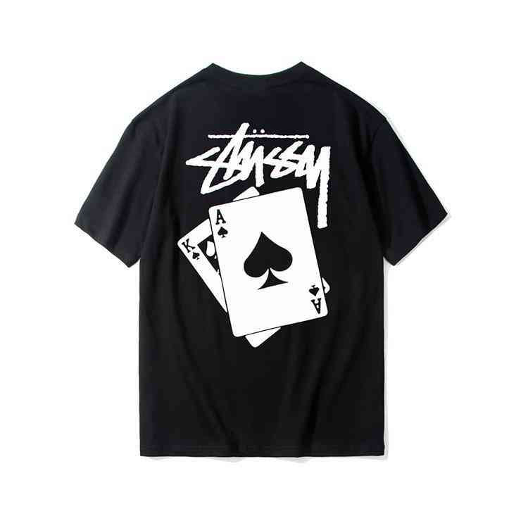 Fashion Designer European Stusy American TrendT Shirt Summer Hip Hop Bboy New Br Poker Short Sve Mens And Womens Lovers Tee
Fashion Designer European Stusy American TrendT Shirt Summer Hip Hop Bboy New Br Poker Short Sve Mens And Womens Lovers Tee