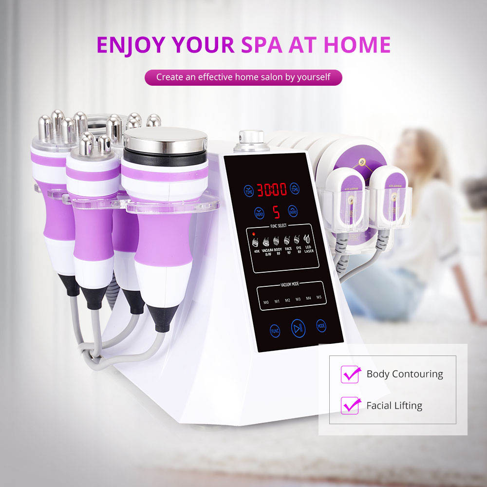 Multi-function Cavitation Fat Burning RF Slimming Vacuum Therapy Body Shaping Machine