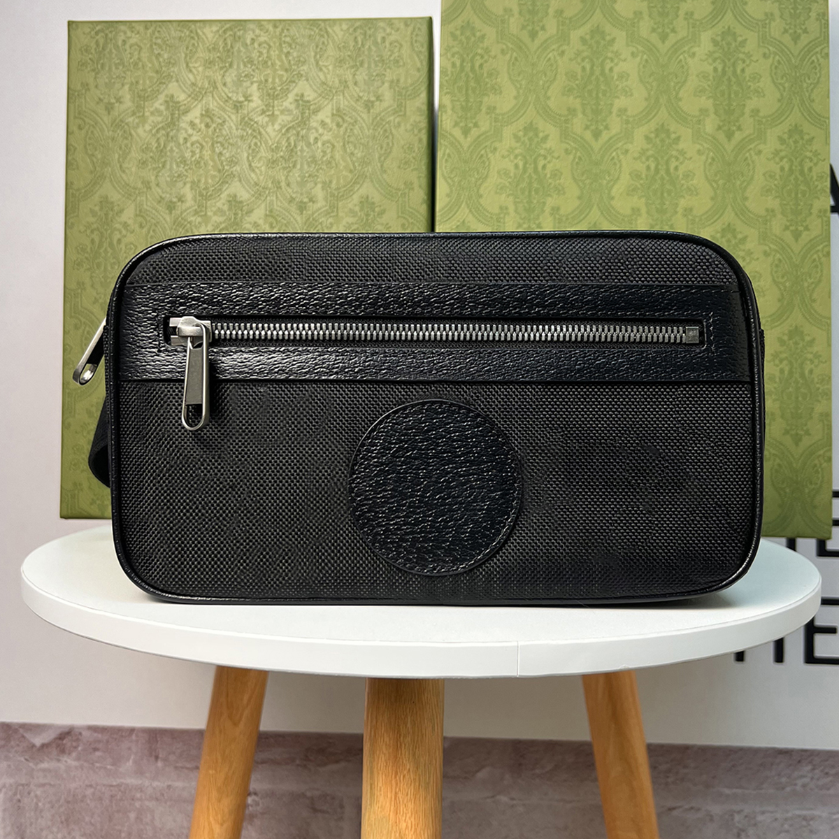 Mirror quality Double G Men Waist Pack Nylon Belt Bag Genuine Leather Cross Body Bags fashion Fanny bagss with box G300, Black
Mirror quality Double G Men Waist Pack Nylon Belt Bag Genuine Leather Cross Body Bags fashion Fanny bagss with box G300, Black