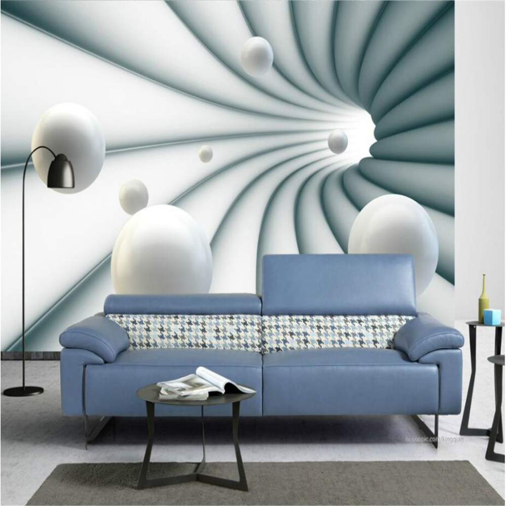 Abstract tunnel space 3d Wallpaper Living Room Home Modern Wallpaper Background Wall Painting Mural Silk Paper