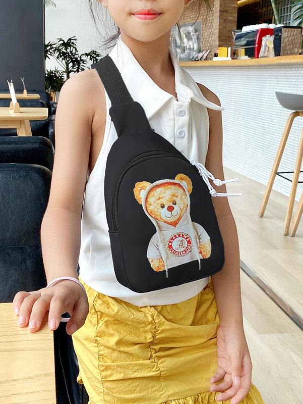 Kids Bear Print Sling Bag SHE