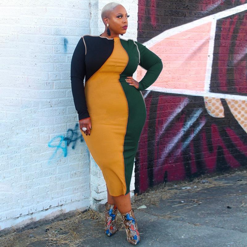 Plus Size Dresses For Women Long Sleeve Midi Dress Elegant Streetwear Patchwork Bandage Sexy Outfit Wholesale Drop Jasp22, Blue
Plus Size Dresses For Women Long Sleeve Midi Dress Elegant Streetwear Patchwork Bandage Sexy Outfit Wholesale Drop Jasp22, Blue