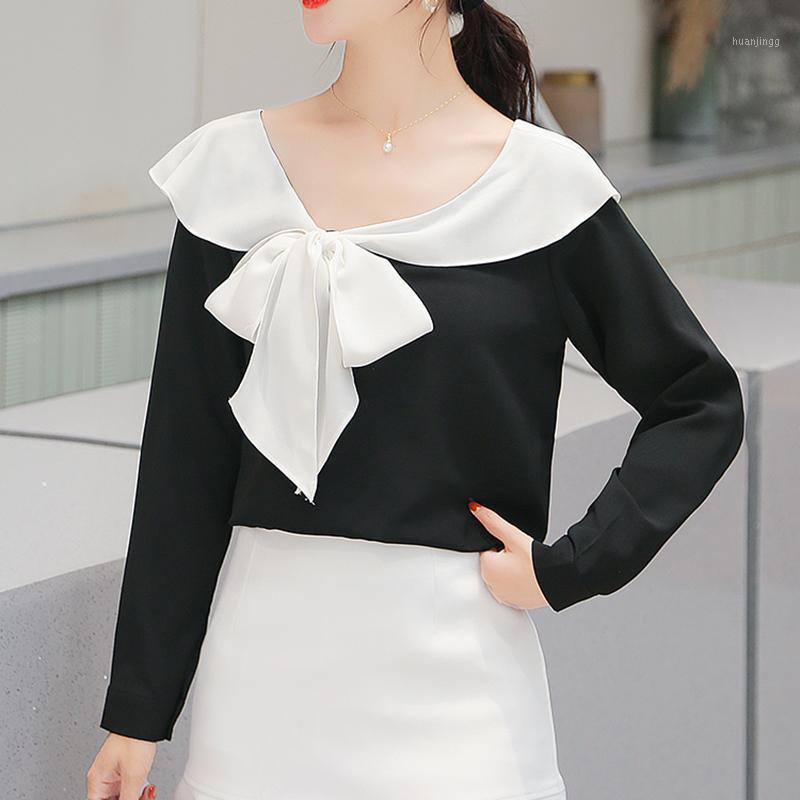 Women' Blouses & Shirts LJSXLS Korean Fashion Women Black And White Patchwork Ruffles 2022 Autumn Long Sleeve Bow Sweet Chiffon Shirt Femme
Women' Blouses & Shirts LJSXLS Korean Fashion Women Black And White Patchwork Ruffles 2022 Autumn Long Sleeve Bow Sweet Chiffon Shirt Femme