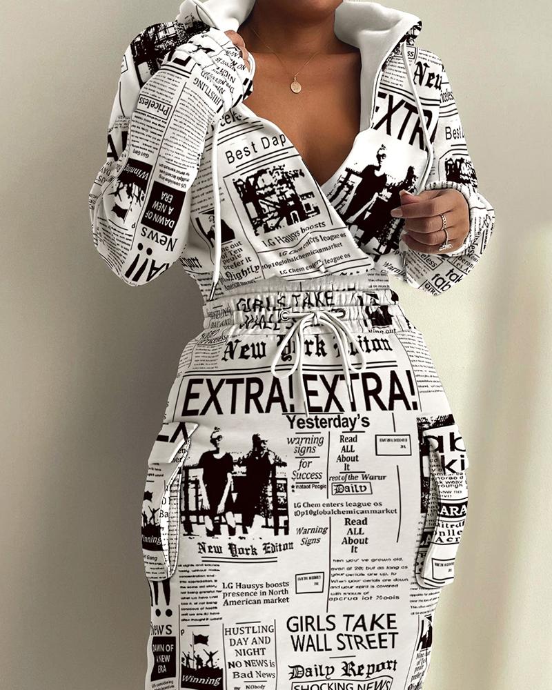 Casual Dresses Women Letter Print Drawstring Waist Hooded Sweatshirt Dress Femme Pocket Design Robe Office Outfits, Black
Casual Dresses Women Letter Print Drawstring Waist Hooded Sweatshirt Dress Femme Pocket Design Robe Office Outfits, Black