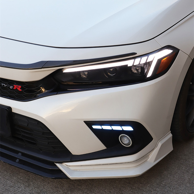 1 Set Auto Car Head Lights For Civic 11th 2022-Now LED Lamps Headlights DRL Daytime Running Light Dual Projector Facelift