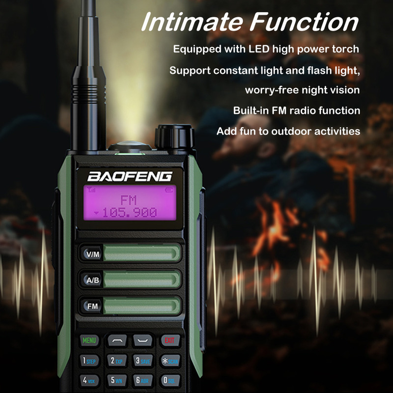 Baofeng UV 16 IP68 Waterproof 50Km Long Distance Dual Band 136 174 400 520MHz Walkie Talkie 220812