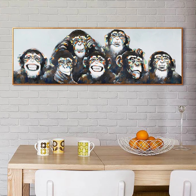 Abstract Art Canvas Painting Funny Monkey Posters and Prints Wall Art Modern Pictures for Living Room Home Decoration Cuadros 
Abstract Art Canvas Painting Funny Monkey Posters and Prints Wall Art Modern Pictures for Living Room Home Decoration Cuadros