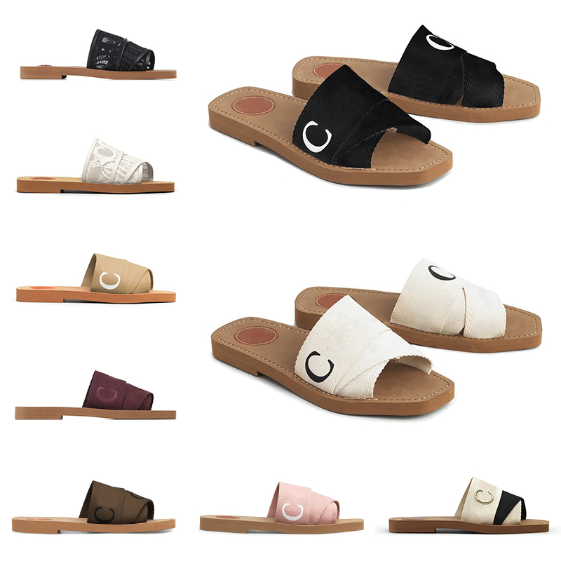 Women flat sandals Woody Mules designer canvas slippers rubber slides white black pink Khaki navy Beige lace Lettering Fabric womens summer outdoor shoes, 12
Women flat sandals Woody Mules designer canvas slippers rubber slides white black pink Khaki navy Beige lace Lettering Fabric womens summer outdoor shoes, 12