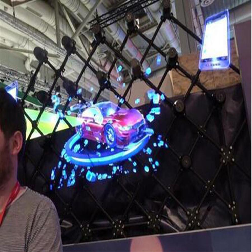 3D Hologram Lamps Display Advertising Projector LED Fan Holographic Imaging Threedimensional Displaying Advertise logo Light Deco