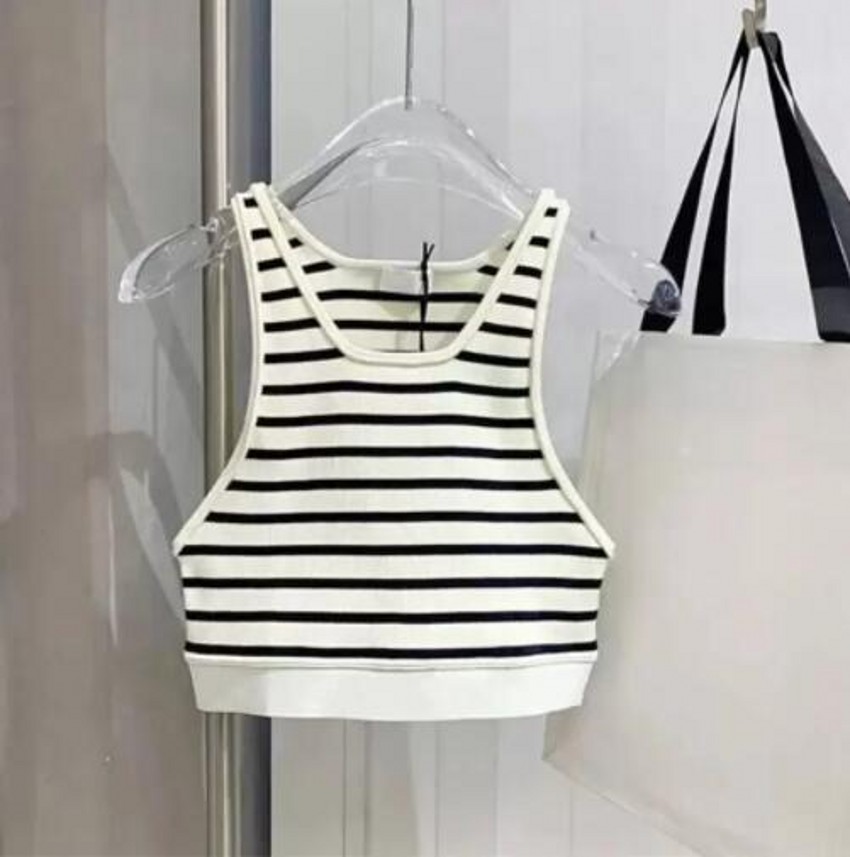 Women' Tanks knits Black red Stripe Fashion ce letter Sexy Crop Top Slim Tops Sleeveless Workout Vest Ladies Designer Tank 7 Colors, Black with white
Women' Tanks knits Black red Stripe Fashion ce letter Sexy Crop Top Slim Tops Sleeveless Workout Vest Ladies Designer Tank 7 Colors, Black with white
