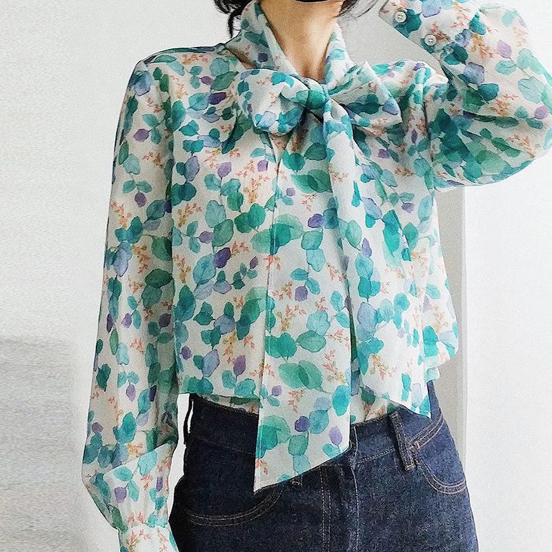 Women' Blouses & Shirts 2022 Spring Summer Max M**a Silk Long Sleeve Bow Ribbon Acetate Shirt Women Print Casual Clothes Elegant Ladies Top, Green
Women' Blouses & Shirts 2022 Spring Summer Max M**a Silk Long Sleeve Bow Ribbon Acetate Shirt Women Print Casual Clothes Elegant Ladies Top, Green