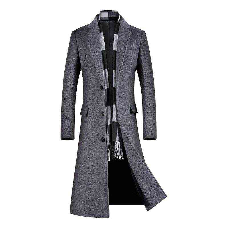 Men's Wool & Blends Coats For A Long Jacket Below The Knee Overcoat Coat Windbreaker Winter T220810, Black
Men's Wool & Blends Coats For A Long Jacket Below The Knee Overcoat Coat Windbreaker Winter T220810, Black