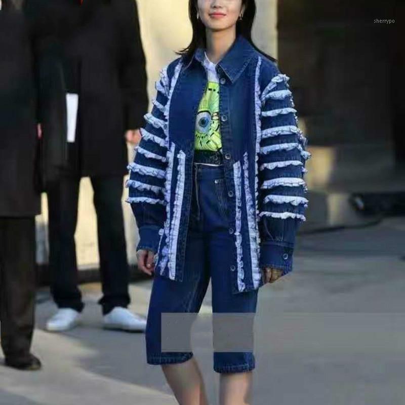 Women' Trench Coats Summer And Autumn Fashion Women Clothes Turn-down Collar Full Sleeves Ruffles Patchwork Single Breasted Denim Jacet P16, Picture color
Women' Trench Coats Summer And Autumn Fashion Women Clothes Turn-down Collar Full Sleeves Ruffles Patchwork Single Breasted Denim Jacet P16, Picture color