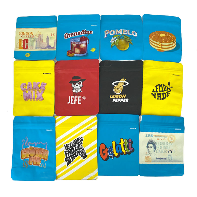 mylar bags empty smell proof baggies gift edible packaging 3.5g Cake mix pomelo Blanco Grandiflora lemonchello honey bun berry pie resealable bag
mylar bags empty smell proof baggies gift edible packaging 3.5g Cake mix pomelo Blanco Grandiflora lemonchello honey bun berry pie resealable bag