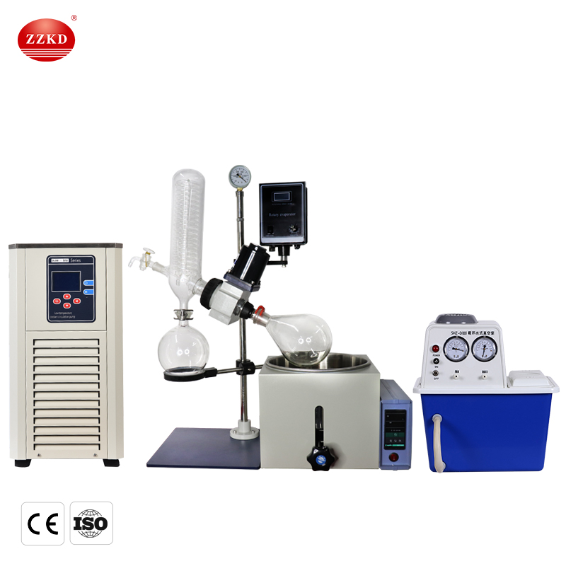 ZZKD Lab Supplies RE201 Rotary Evaporator to Effectively Separate Solvent Concentrate CBD Distillation and Extract Essential Oil