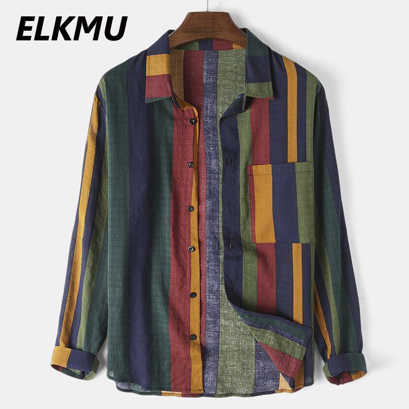 Men's Casual Shirts ELKMU Streetwear Stripe Color Contrast Men 2022 Summer Long Sleeve Jacket Harajuku Tops Male Shirt Vintage HM258, As picture
Men's Casual Shirts ELKMU Streetwear Stripe Color Contrast Men 2022 Summer Long Sleeve Jacket Harajuku Tops Male Shirt Vintage HM258, As picture