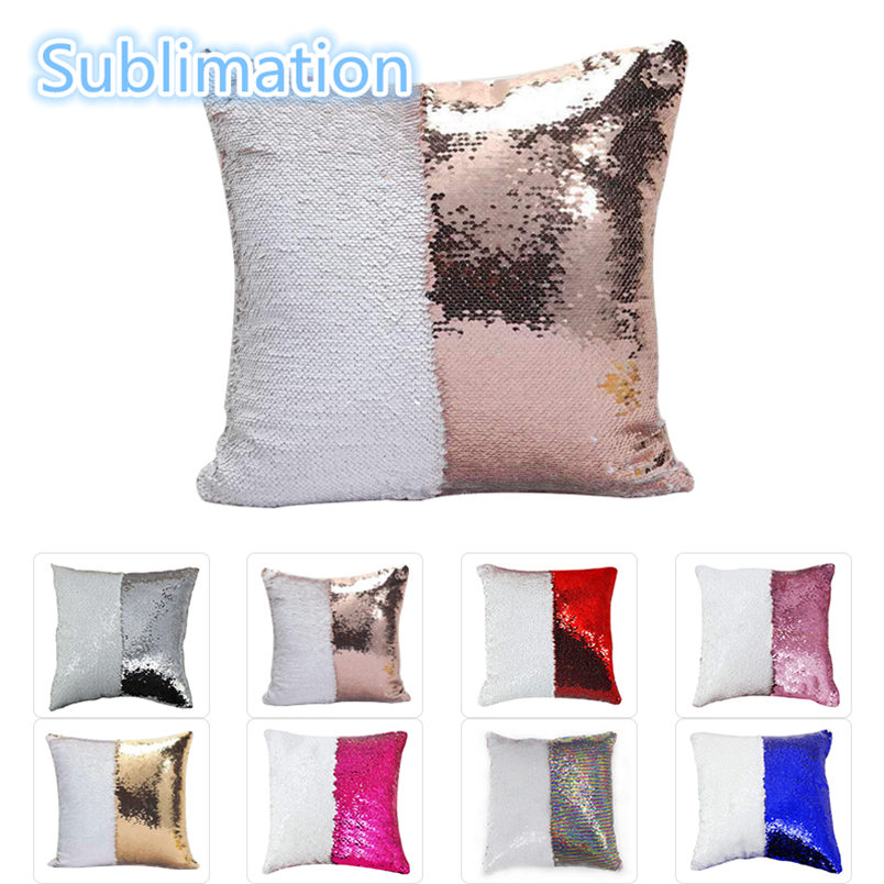 DHL Shipping 12 colors Sequins Mermaid Pillow Case Cushion New sublimation magic blank pillow cases hot transfer printing DIY personalized gift, Mixed color
DHL Shipping 12 colors Sequins Mermaid Pillow Case Cushion New sublimation magic blank pillow cases hot transfer printing DIY personalized gift, Mixed color
