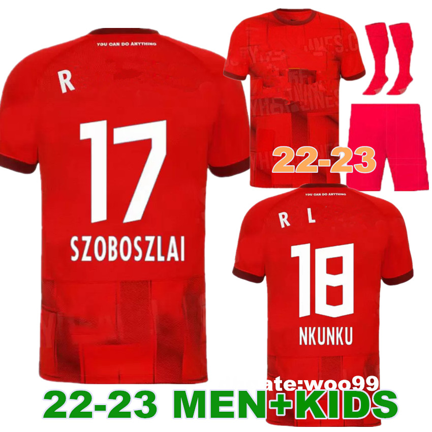 22 23 NKUNKU SILVA Soccer Jersey RBL away 2022 RBL football shirts HAIDARA OLMO SZOBOSZLAI Poulsen Klostermann FORSBERG LAIMER ADAMS adult kids kit maillots
22 23 NKUNKU SILVA Soccer Jersey RBL away 2022 RBL football shirts HAIDARA OLMO SZOBOSZLAI Poulsen Klostermann FORSBERG LAIMER ADAMS adult kids kit maillots