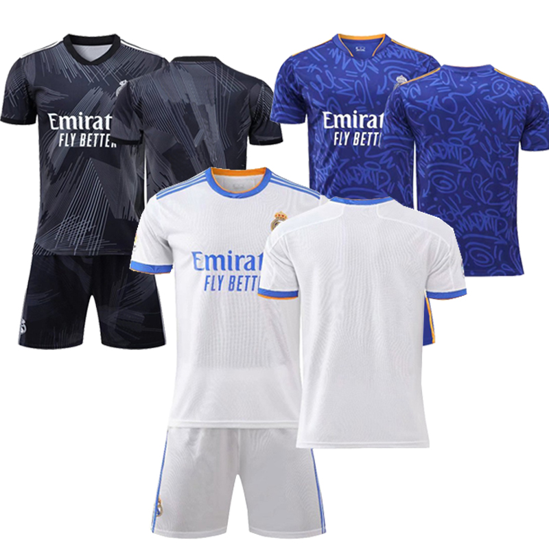 21-22 Mens Tracksuits Madrid Home Training Football Jersey Suit Kids Soccer Uniform, Black
21-22 Mens Tracksuits Madrid Home Training Football Jersey Suit Kids Soccer Uniform, Black
