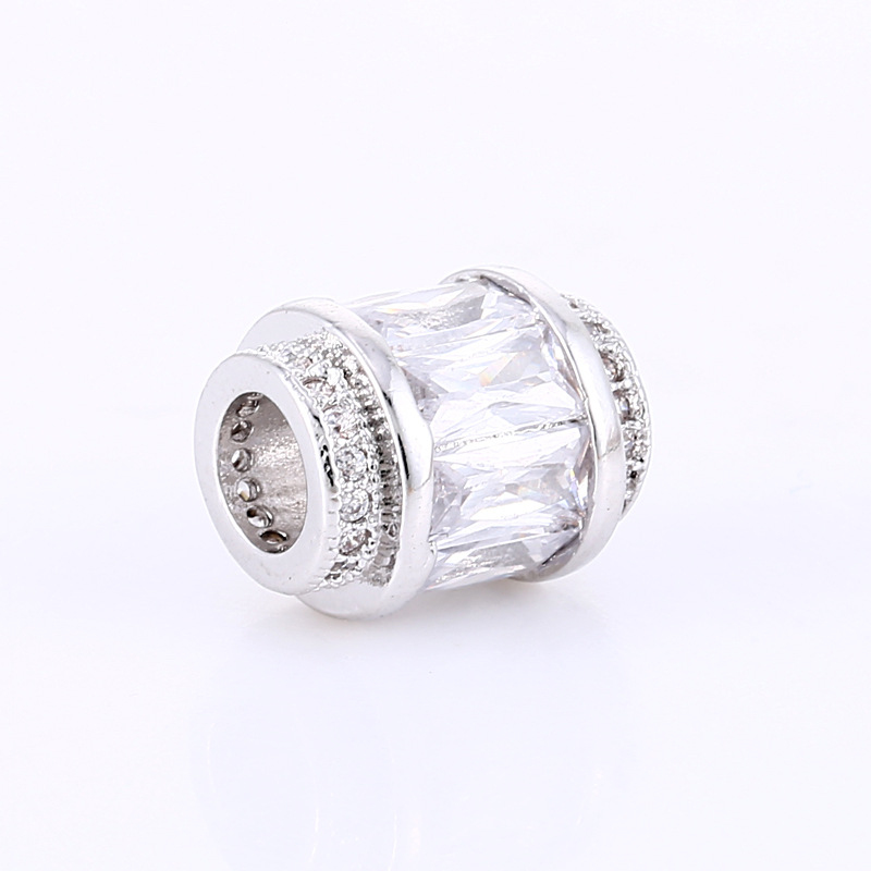 Big Hole Square Stone Cylinder Beads Charm for DIY Jewelry Making