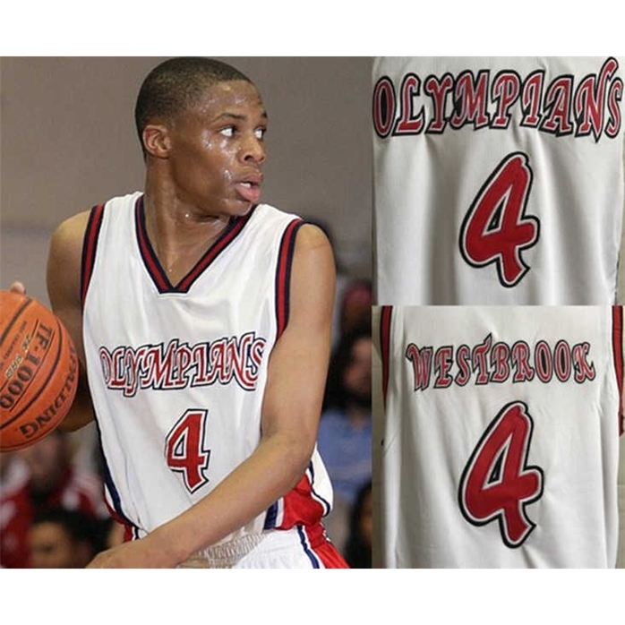 Sjzl98 #4 Russell Westbrook Leuzinger High School Olympians basketball jersey throwback Stitche Embroidery jerseys Custom any Number and name, White
Sjzl98 #4 Russell Westbrook Leuzinger High School Olympians basketball jersey throwback Stitche Embroidery jerseys Custom any Number and name, White
